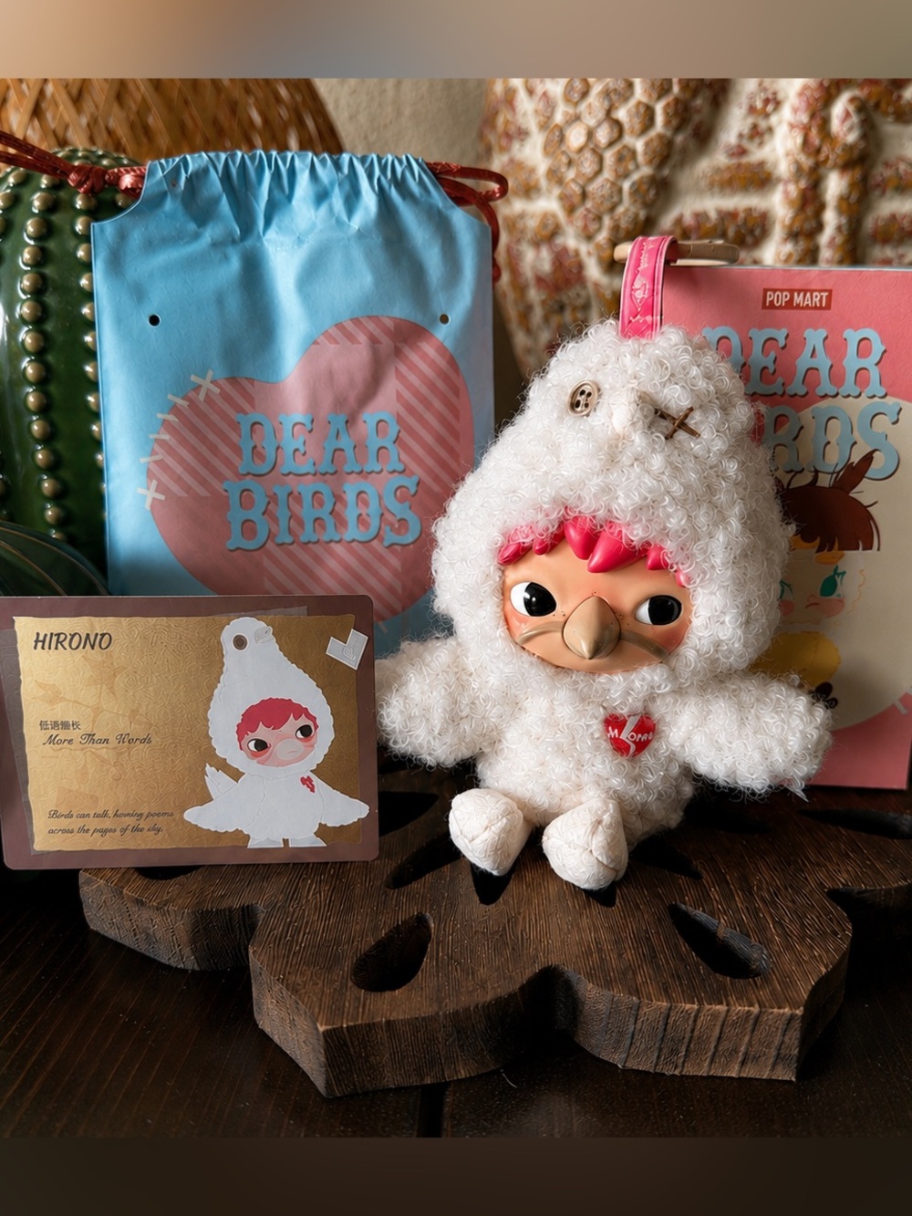 POP MART HIRONO Dear Birds Secret “More Than Words” Plush Keychain
